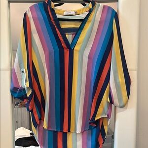 Lush Multicolor Striped Women's Top